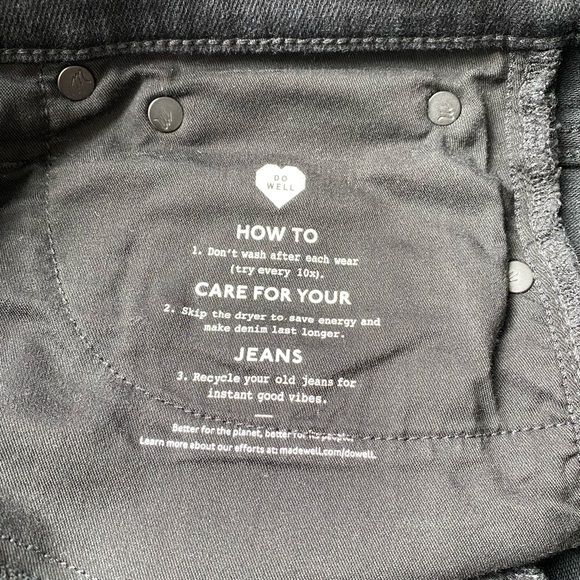 Madewell Women's Black Mid-Rise Kick Out Crop Jeans Size 28 - Picture 14 of 14